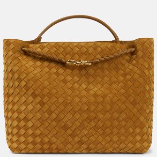 Bottega Veneta Sac Andiamo Large en daim en marron