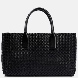 Bottega Veneta Sac Cabat Small en cuir en noir