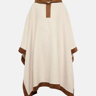 Loro Piana Poncho Chandra en cachemire en beige